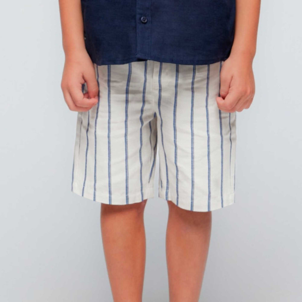 Mayoral Boys Navy 2pce Smart Linen Shorts Set