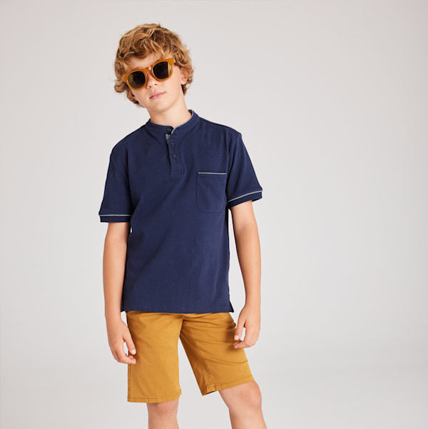 Mayoral Boys Navy Occasion Polo Shirt