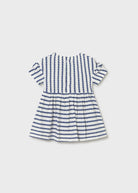 Mayoral girls blue hearts dress back view