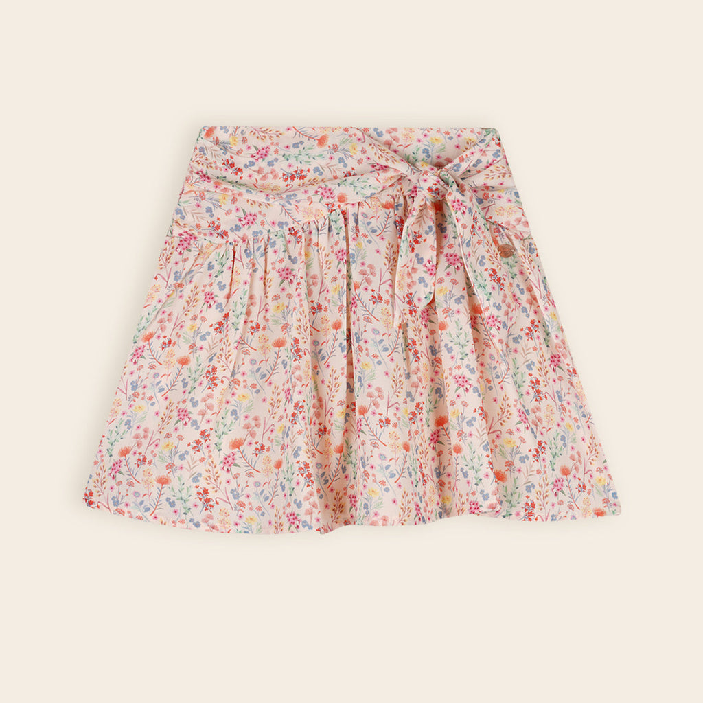 NoNo Girls Naret Yellow Cute Floral Skirt For Grls