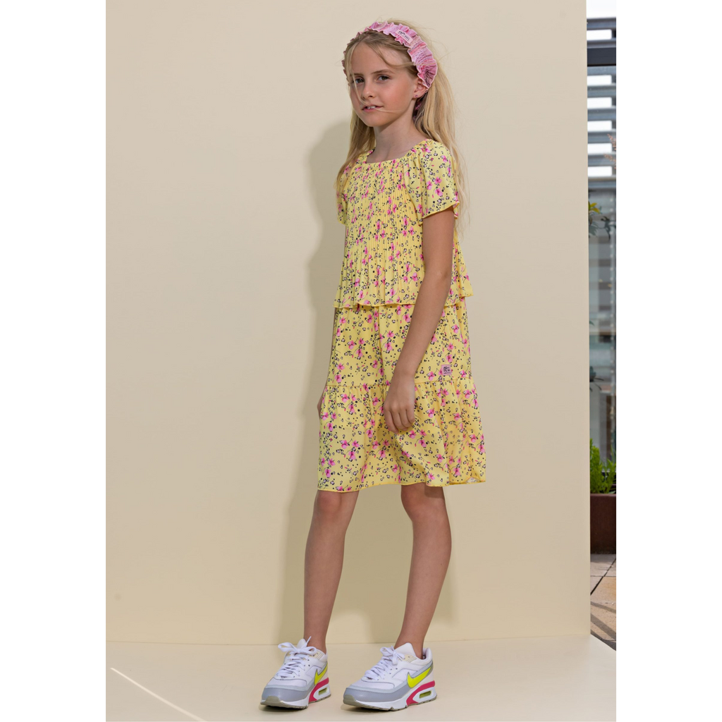 NoNo Girls Yellow Floral Dress Ages 11/12 years