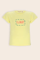 NoNo Kiss girls yellow t-shirt Ciao print front view
