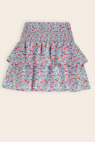 NoNo girls blue floral skirt full view front