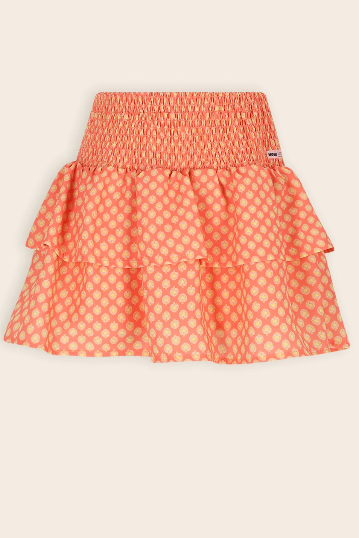 NoNo girls coral printed rara skirt front view
