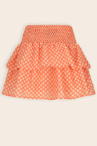 NoNo girls coral layered frill skirt back view