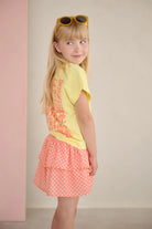 NoNo girls smocked waistband skirt side view