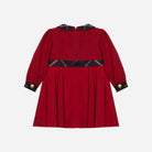 Patachou girls red & tartan Christmas dress – back flat lay view