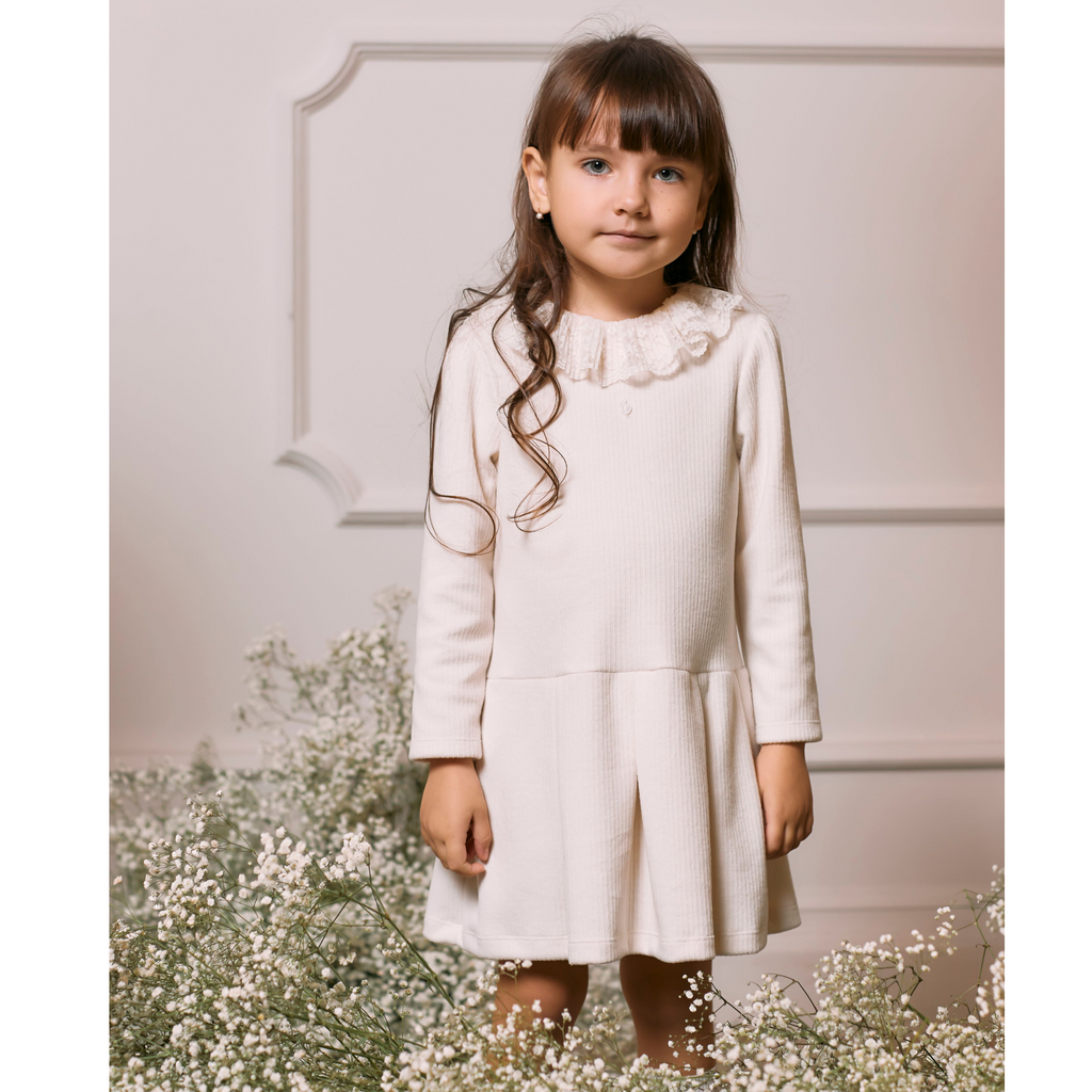 Patachou Girls Beige Knit Dress