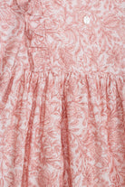 Close-up of Patachou Liberty Rose cotton dress floral print and gathered waist