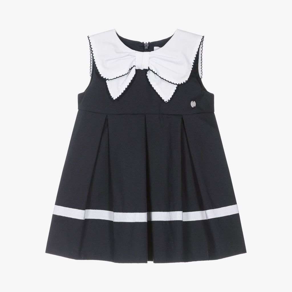 Patachou Navy Cotton Sailor Party Dress For Girls 