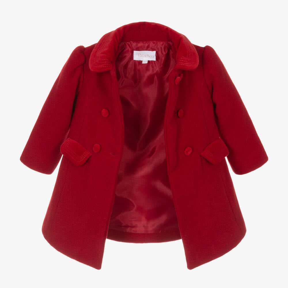 Patachou Girls Red Traditional Dressy Coat