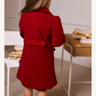 Patachou Girls Red Traditional Coat From Back