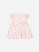Patachou girls pink floral occasion dress back view