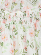 Patachou girls floral print detail on white cotton dress