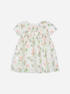 Patachou girls white floral cotton dress front view
