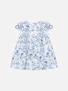 Patachou girls navy and white floral dress back view