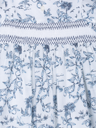 Patachou girls navy floral poplin dress smocked bodice detail