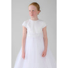 Poinsettia  "Nainsi" White Communion Dress For Girls 