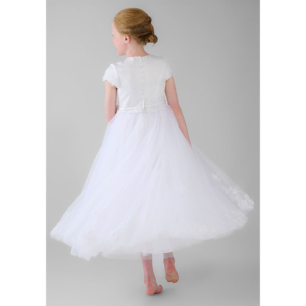 Poinsettia Girls  "Nainsi" Communion Dress Collection 2025 From The Back 