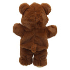 Rear view of The Puppet Company Eco Walking Bear Puppet in soft recycled plush