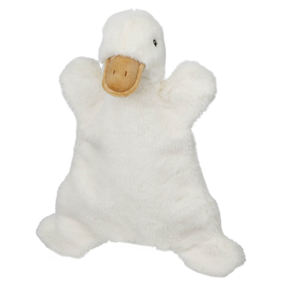Three-quarter view of The Puppet Company My Cuddly Duck hand puppet
