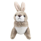 The Puppet Company Grey Rabbit finger puppet with upright ears and white tummy