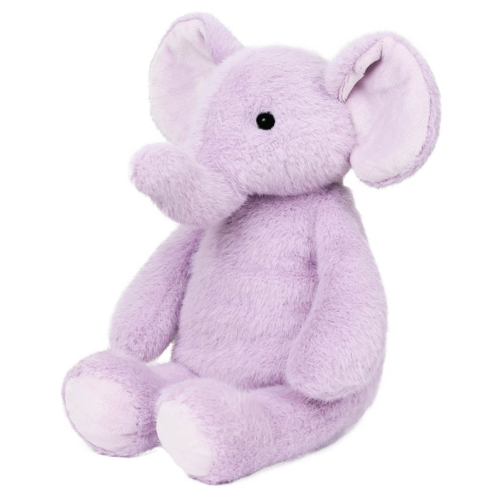 The Puppet Company Wilberry Elephant plush toy seated three-quarter view