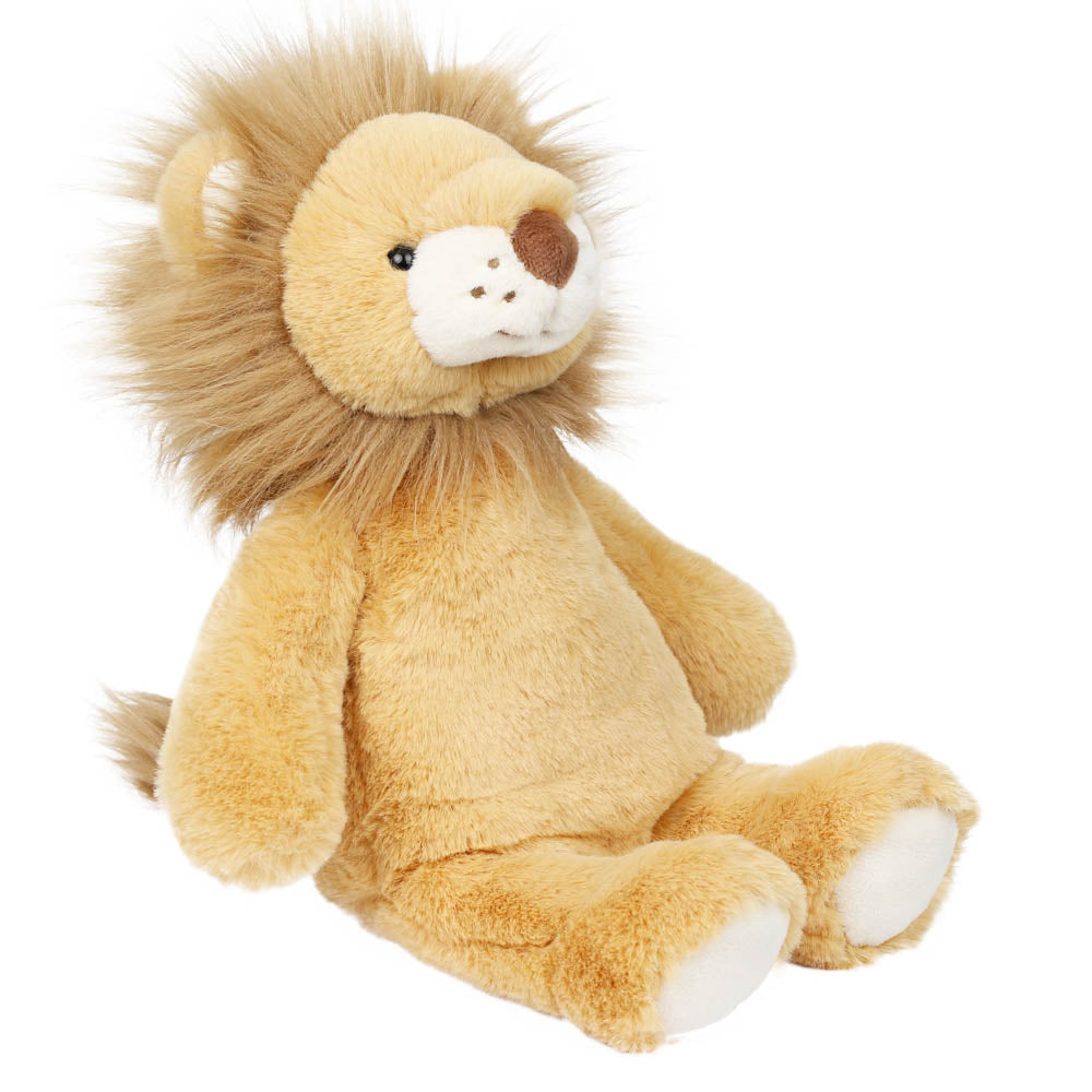 Wilberry Jungle Friends Lion soft toy seated three-quarter front view