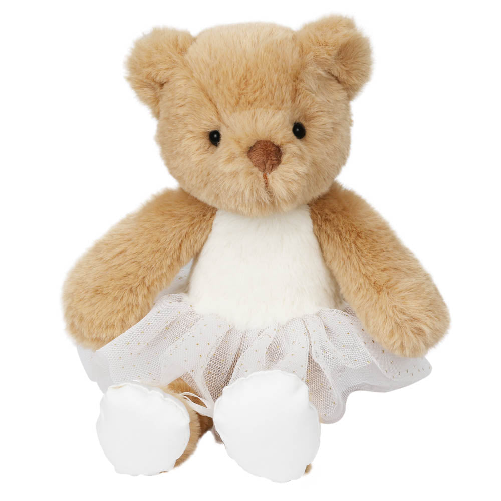 Wildberry Ballerina Teddy Bear soft toy seated in a white tutu