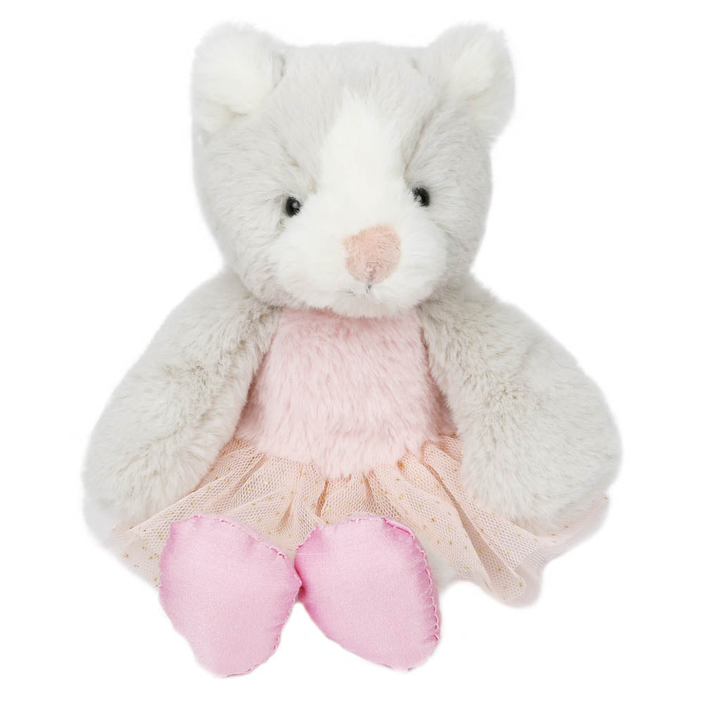     Wilberry Plush Ballet Dancer Cat soft toy seated in a pink tutu