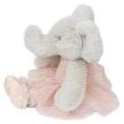 Side view of The Puppet Company Wilberry Ballet Dancer Elephant soft toy in pink tutu