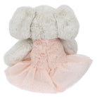 Back view of Wilberry Plush Ballet Dancer Elephant soft toy with pink ballet dress