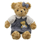 The Puppet Company Wilberry Mummy Bear soft toy seated with mini teddy in pocket