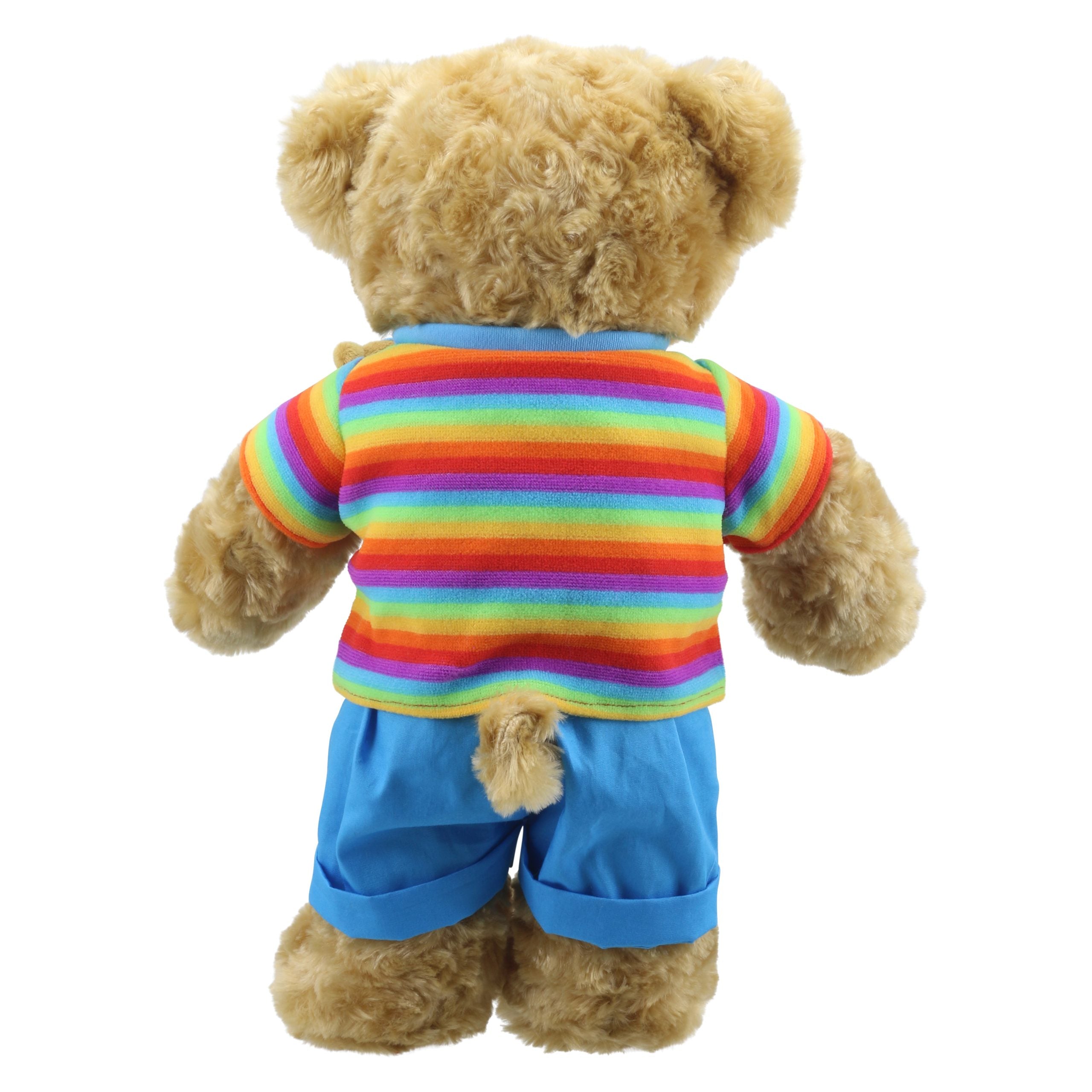 Wilberry Dressed Animals Rainbow Bear soft toy rear view