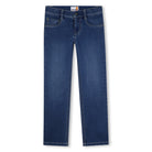 Timberland boys blue wash straight leg denim jeans front view