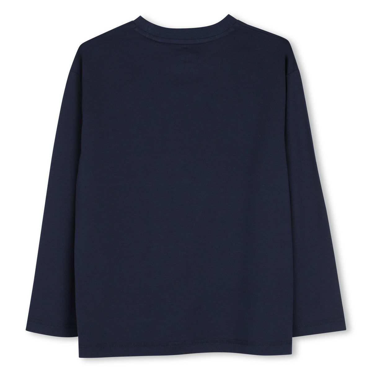 Timberland boys navy blue long sleeve cotton T-shirt back view