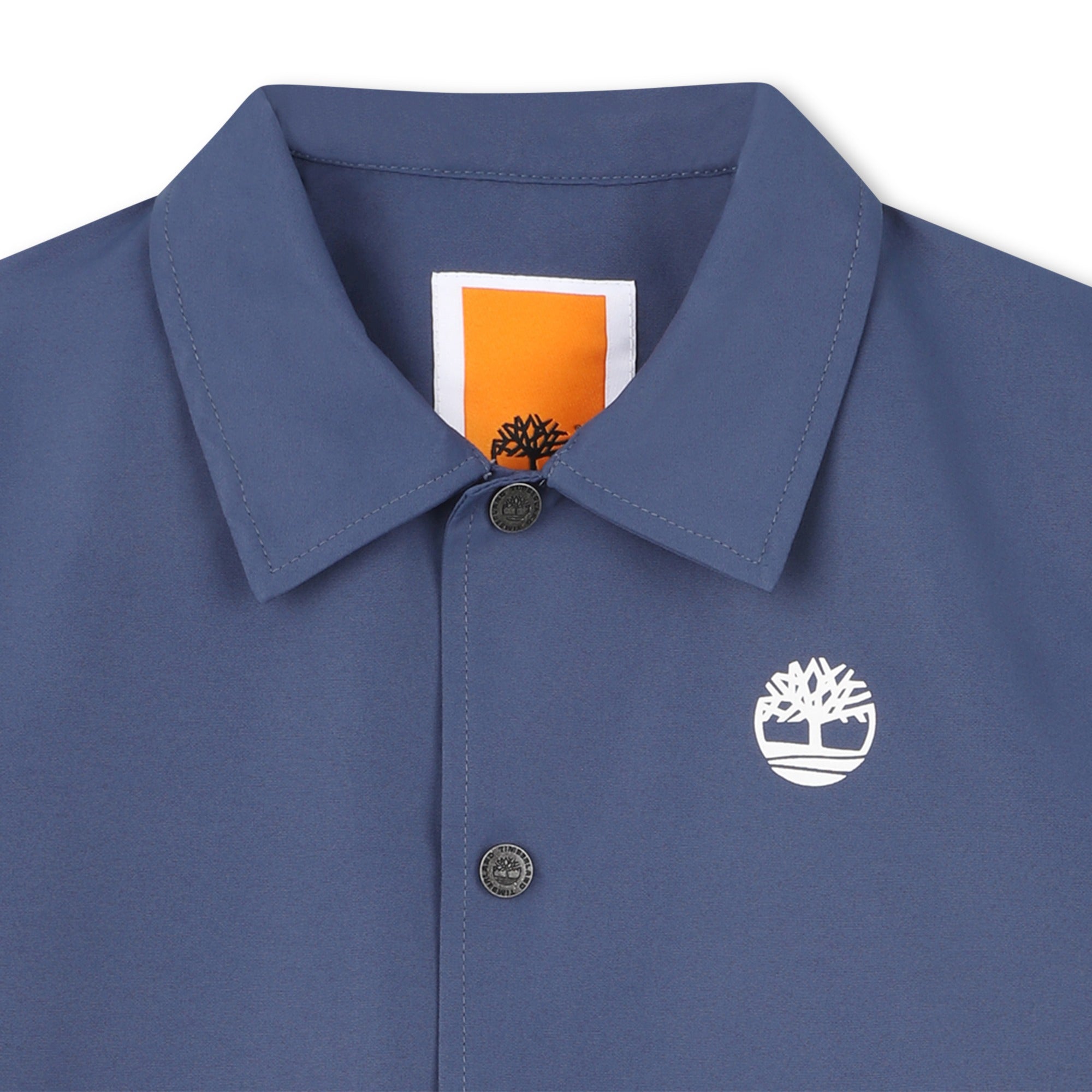     Timberland boys smart collared jacket close-up with chest logo