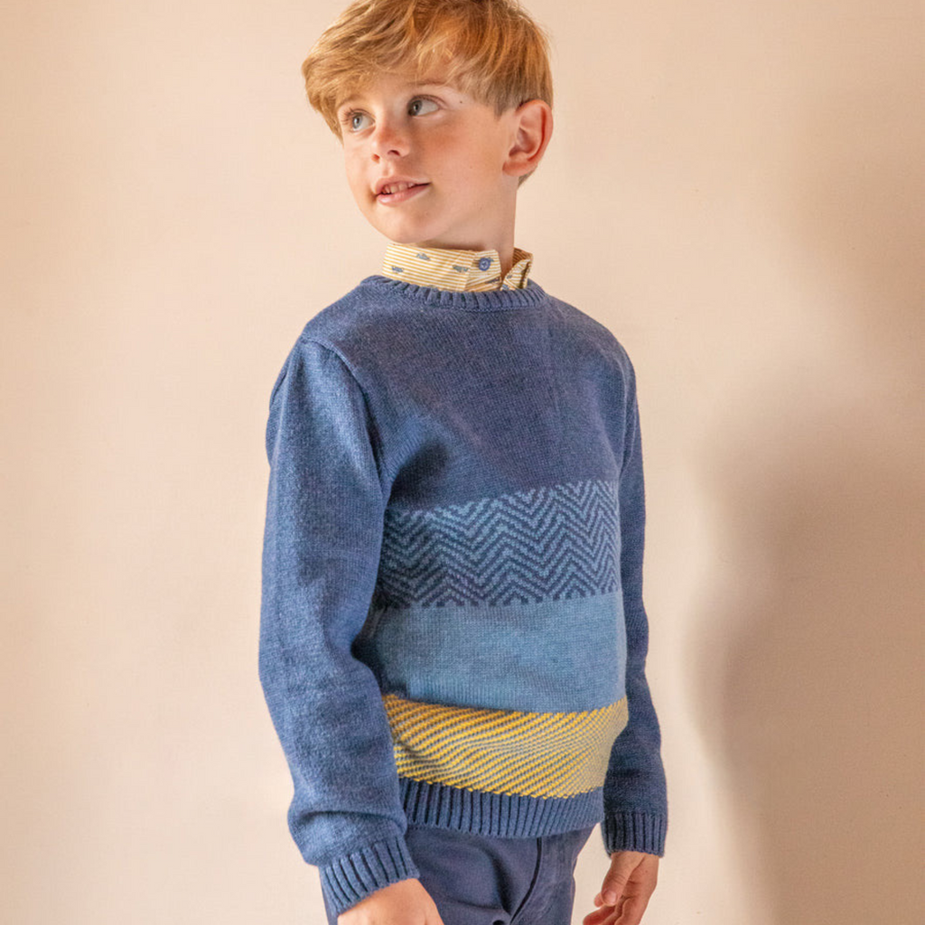 Tutto Piccolo Boys Blue Knit Jumper