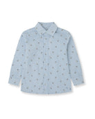 Tutto Piccolo boys porcelain blue printed shirt back view