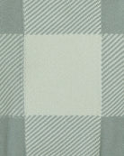 Tutto Piccolo sea green check sweater layered over gingham shirt