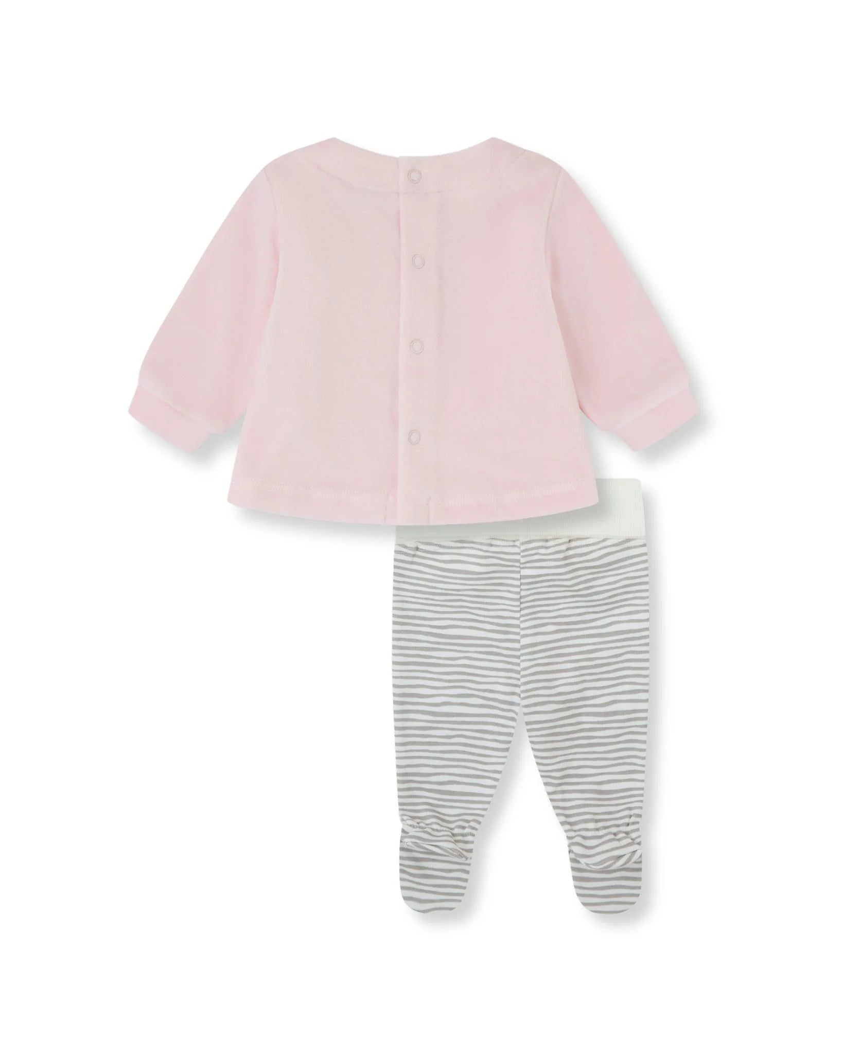 Tutto Piccolo petal pink baby two piece outfit back view