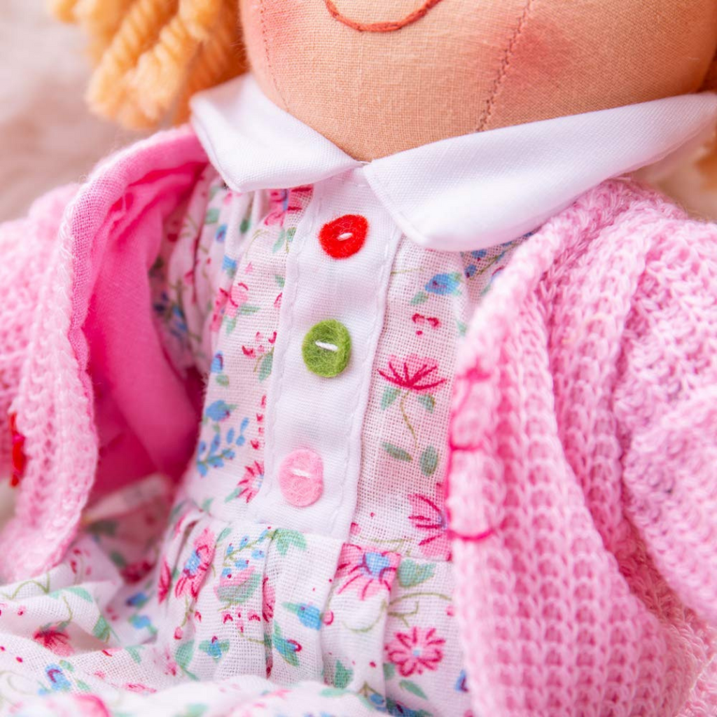 Big Jigs Pink Poppy Soft Fabric Doll