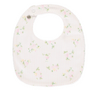 EmileEtRosePinkStripedRosePrintBabyGirlBib