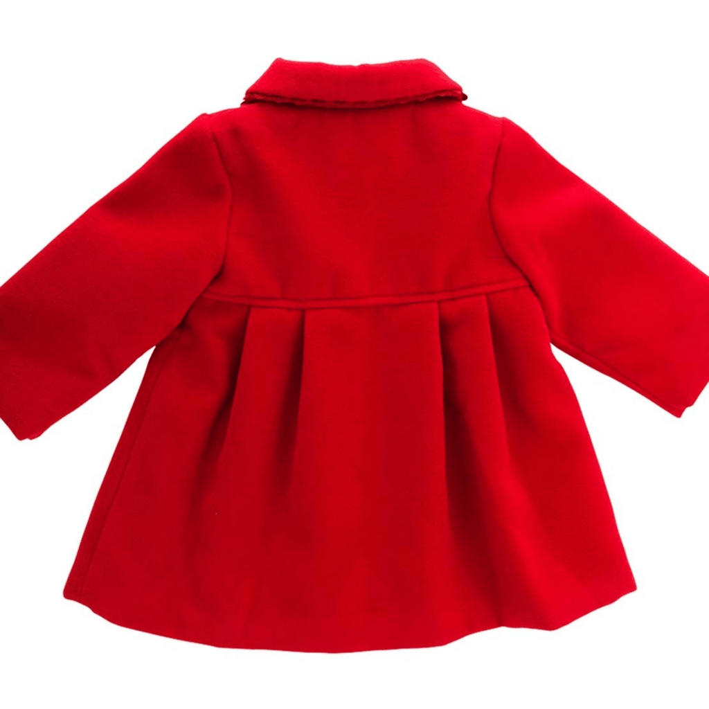 Sardon Girls Traditional Red Coat With Bow Back