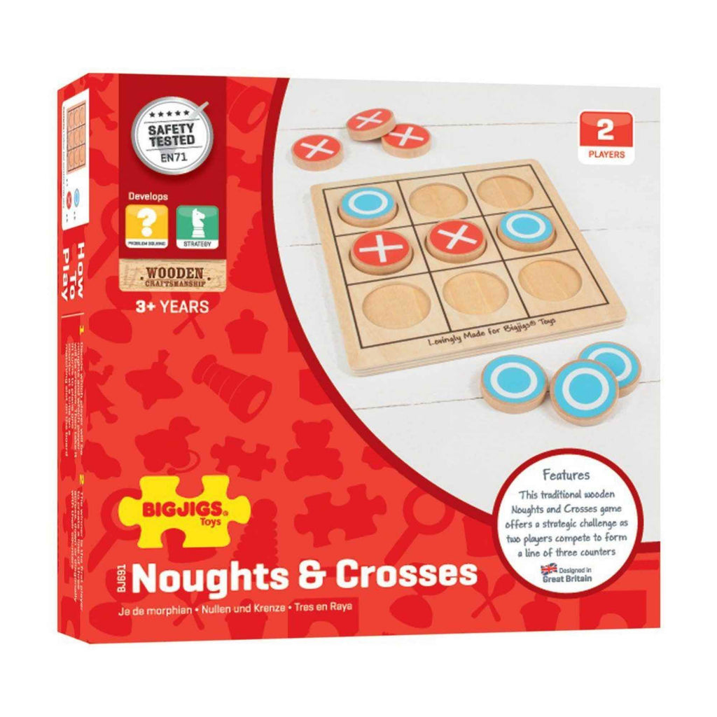 Big Jigs Wooden Noughts & Crosses Game Toy