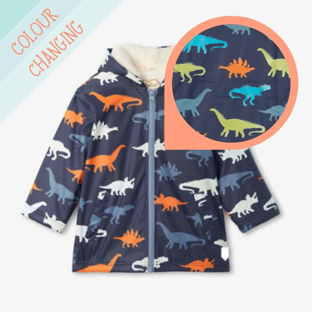 Hatley Dinosaur Silhouettes Boys Blue Colour Changing Jacket