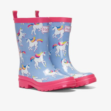Hatley Sky Dance Girls Purple Unicorn Rain Boots